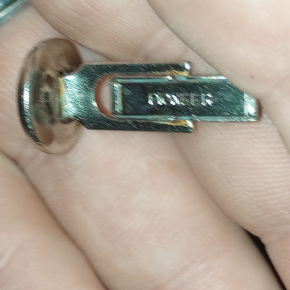 Vintage pioneer black onyx sliver tone cuff link's - Picture 3 of 5